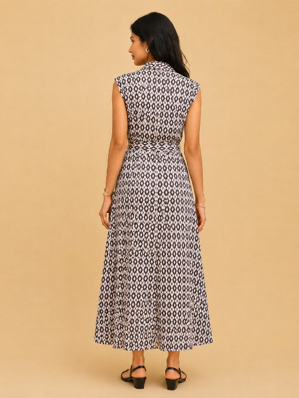 Ksyle Outfit Sleeveless Midi Dress for Women with Belt