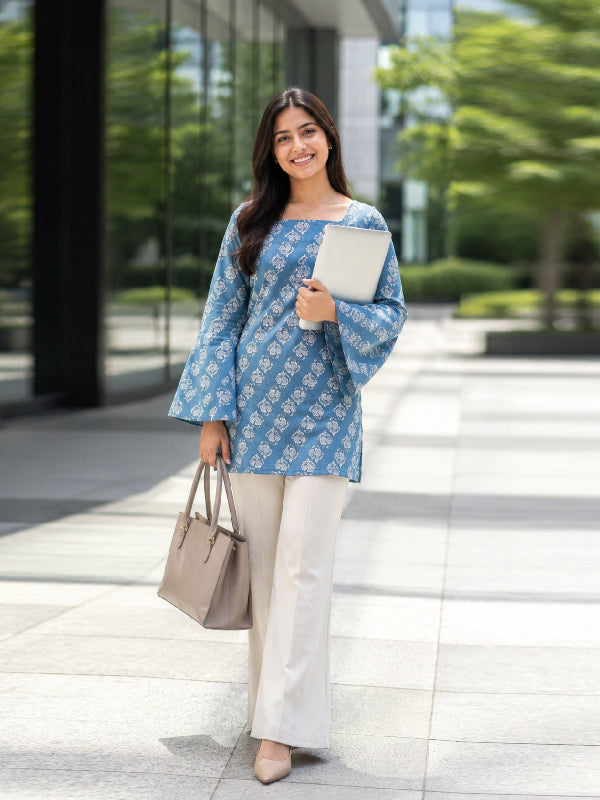 Women's wear Trendy Short Kurti Tunic Top | Casual Ethnic Wear by Ksyle Outfit