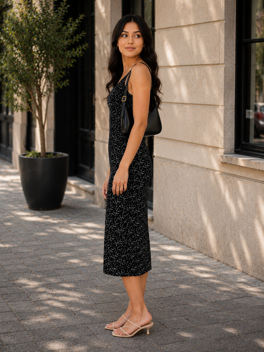 Ksyle outfit Bodycon Sleeveless Midi Dress for Women | Casual Stylish