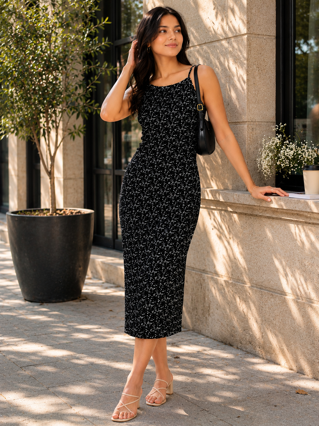 Ksyle outfit Bodycon Sleeveless Midi Dress for Women | Casual Stylish