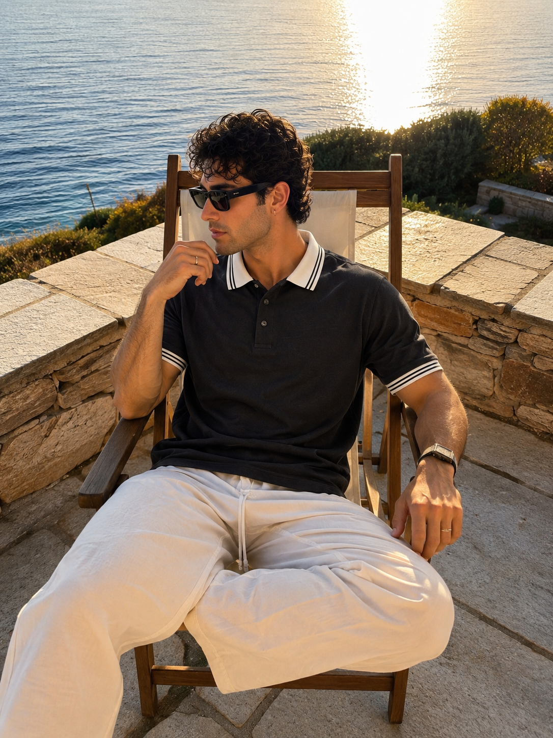 Men’s Classic Black Polo T-Shirt