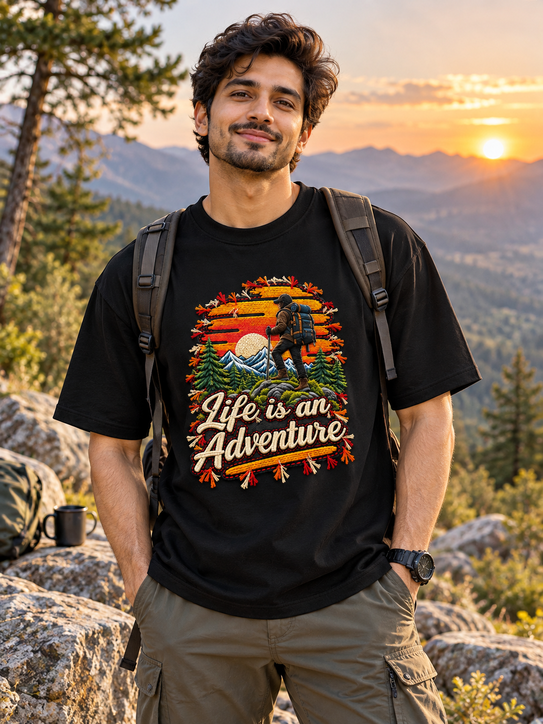 Adventure 3D Printed Oversized T-Shirt | Ksyle Designer