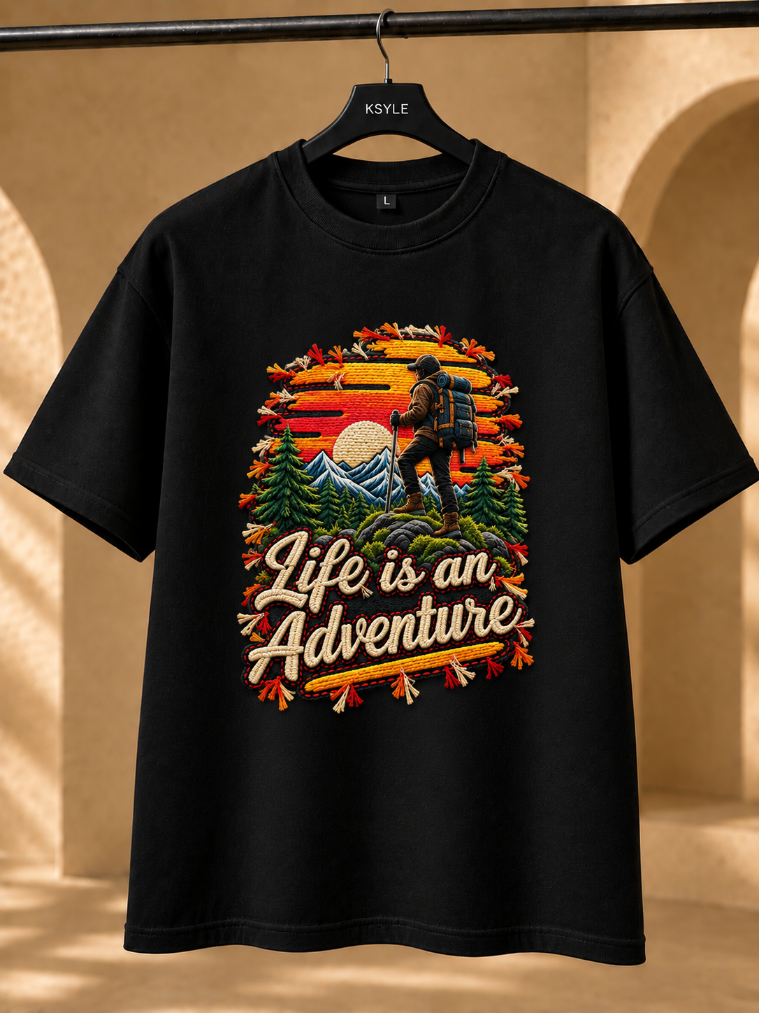 Adventure 3D Printed Oversized T-Shirt | Ksyle Designer